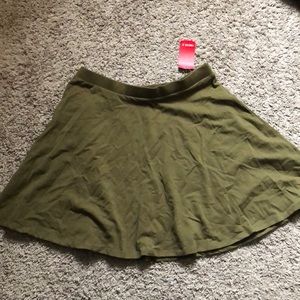 Forever 21 olive skater skirt